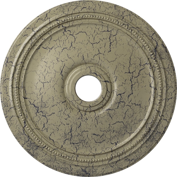 Ekena Millwork Diane Ceiling Medallion (Canopies up to 6 1/4"), 24"OD x 3 5/8"ID x 1 1/4"P, Castle Stone Crackle CM24DICSC - main